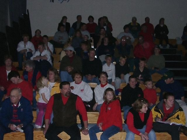 Some of the Weyauwega fans that drove all the way to Gillett.