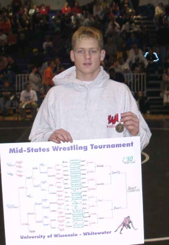 Cole Bauer 1st Place at Mid-States Tournament 12/29/01