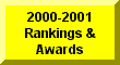 2000-2001 Rankings and Awards
