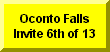 Click Here For Individual Results Of Oconto Falls Invite